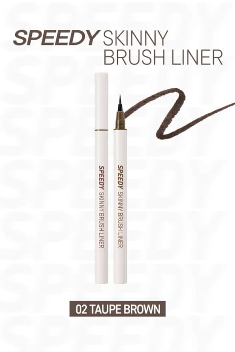 خط چشم ماژیکی پریپرا مدل Speedy Skinny Brush — 02 Taupe Brown