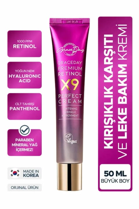Grace Day Premium Retinol Anti-Leke و ضد چروک، روشن‌کننده و مرطوب‌کننده