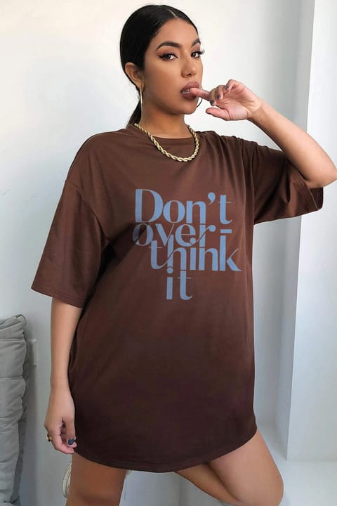 تیشرت طرحدار Dont Over Think یونیسکس uyguntarz