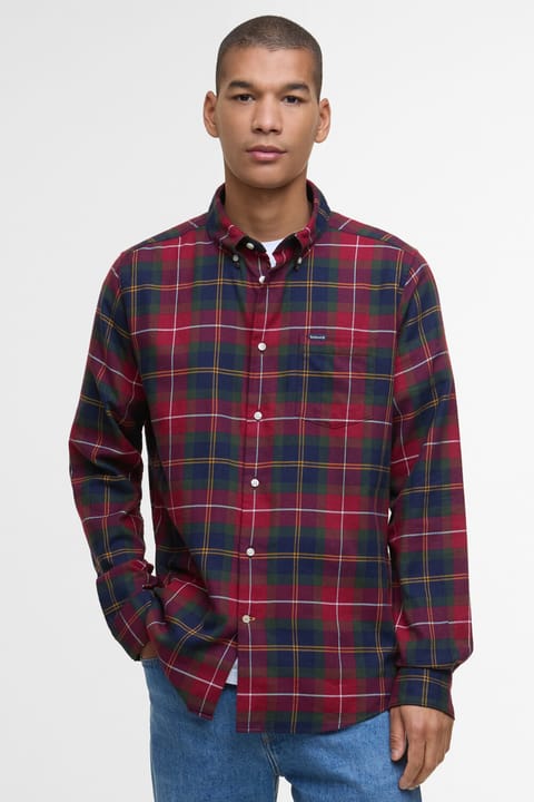 پیراهن مردانه Barbour مدل Fortrose Tailored Tartan TN69 Winterberry Tartan