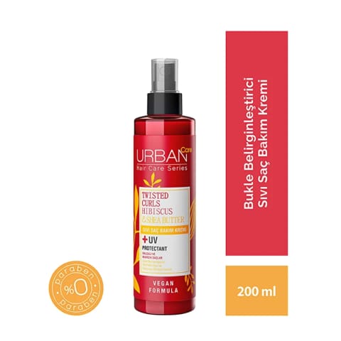Urban Care Twisted Curls هیبیسکوس و کره شی کرم مراقبت مو مایع حالت‌دهنده فر ۲۰۰ میلی‌لیتر