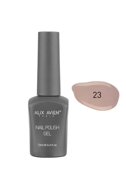 لاک ژلی دائمی Alix Avien UV رنگ خاکی نود شماره 23 - 12 میلیلیتر