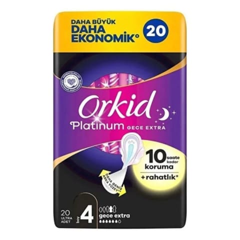 Orkid Platinum چهارگانه شبانه Extra ۲۰ عددی