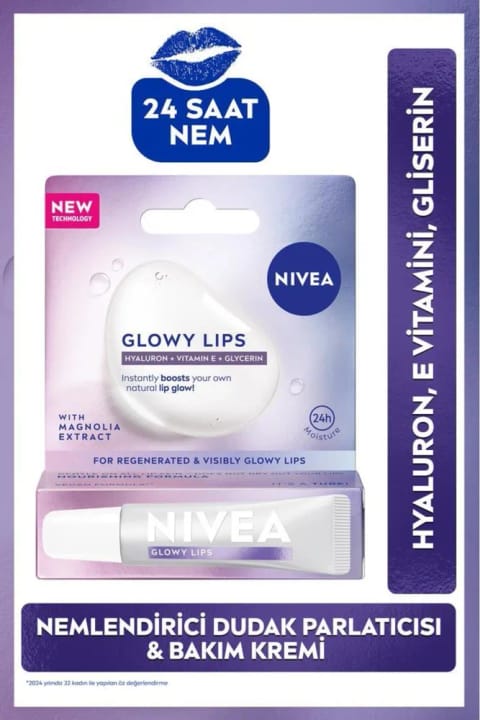 NIVEA Glowy Lips مرطوبکننده و براقکننده لب ۱۰ میلیلیتر حاوی Hyaluronic Acid