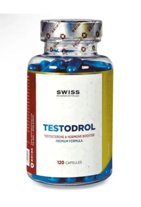 Swiss Testodrol Testo Booster PCT Tribulus، Resveratrol، Vitamin D3، Magnesium 120 کپسول