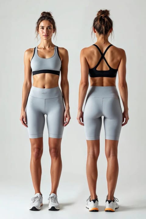 JOLT SPORT زنانه بیک ساده طوسی شلوارک لگ کوتاه مدل 001