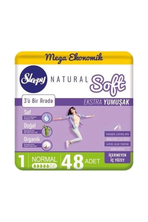 Sleepy Natural Soft Extra Yumuşak نرمال، 48 عددی