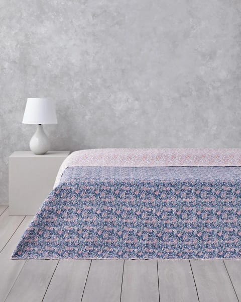 روتختی چندکاره یک‌نفره Floral Cascade ۱۶۰×۲۲۰ سانتی‌متر صورتی