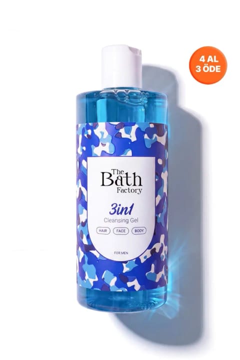 THE BATH FACTORY شوینده 3 در 1 مخصوص آقایان مو، صورت و بدن 400 میلی‌لیتر