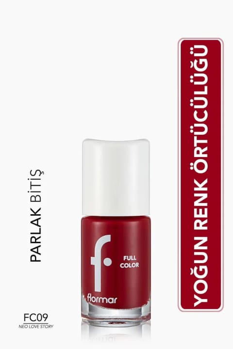 Flormar Full Color Nail Enamel براق با پیگمنت بالا - FC09 Neo Love Sto...