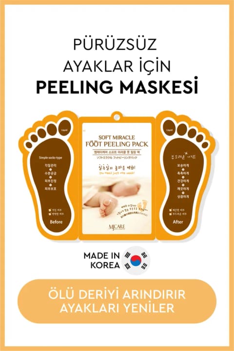 Mjcare Miracle Foot Peeling Pack - ماسک لایهبردار پا مدل جورابی Mjcare