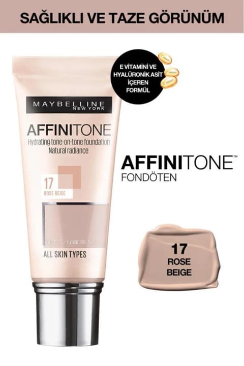 Maybelline New York فونداسیون مرطوبکننده Affinitone شماره 17