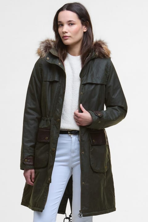 پارکای روغنی Barbour Durham City OL52 Fern