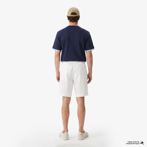 شورت سفید مردانه House of Superstep X Lacoste کالکشن کپسول