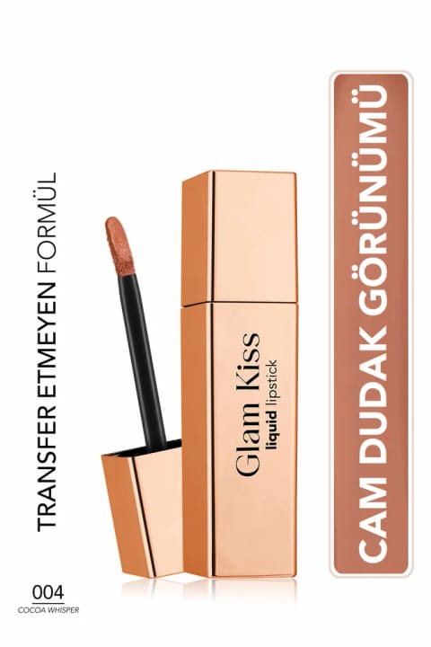 Flormar Glam Kiss رژ لب مایع براق با رنگدانه بالا و مرطوبکننده با جلوه شیشهای
