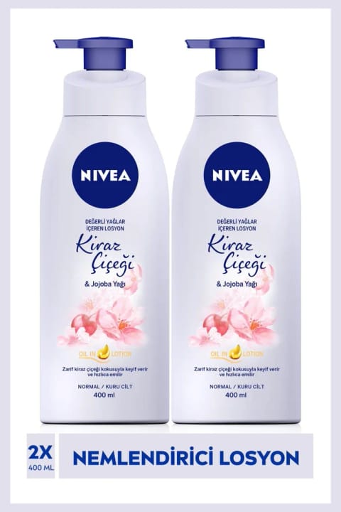 NIVEA لوسیون بدن با روغن‌های ارزشمند شکوفه گیلاس و Jojoba Oil