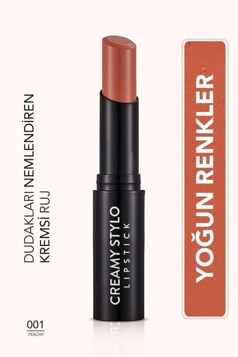 Flormar رژ لب استیکی نیمه براق - Creamy Stylo Lipstick - 001 Peachy