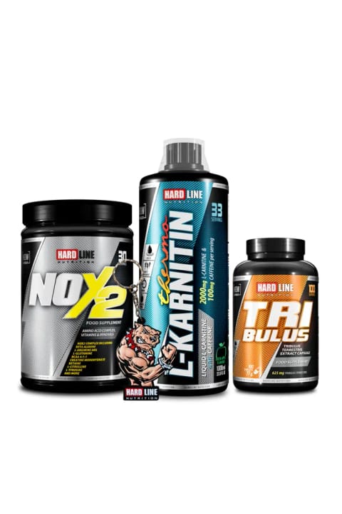 Hardline Thermo L-Carnitine پودر سیب سبز 1000mg + Nox2 توت سیاه