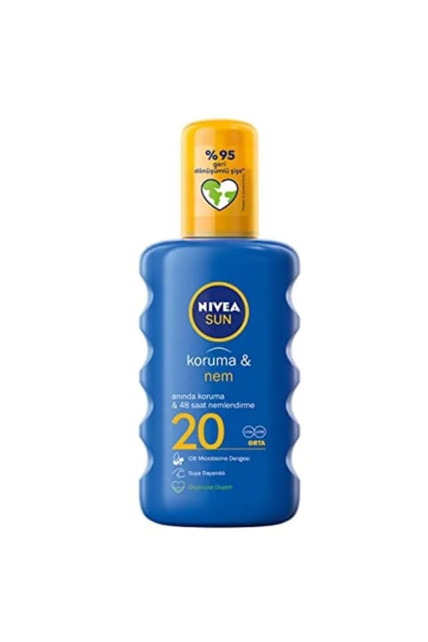 NIVEA Sun SPF 20 مرطوبکننده و محافظ اسپری ضدآفتاب ۲۰۰ میلیلیتر