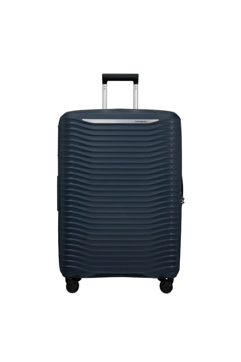 چمدان بزرگ ۷۵ سانتی‌متری Samsonite Upscape Spinner آبی سرمه‌ای، چهارچرخ، آکاردئونی