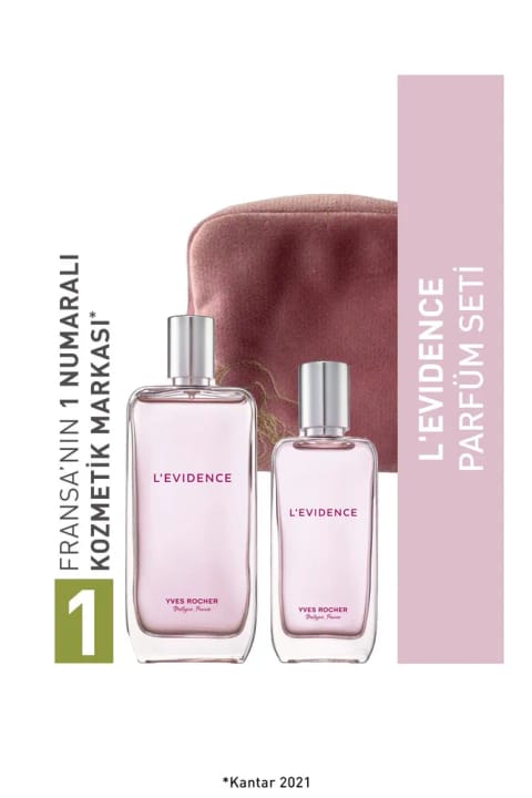 Yves Rocher L'Evidence ست عطر با کیف مخملی