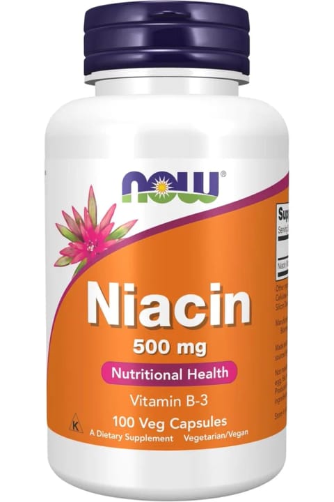 Now Foods نیاسین 500 میلیگرم، 100 کپسول گیاهی