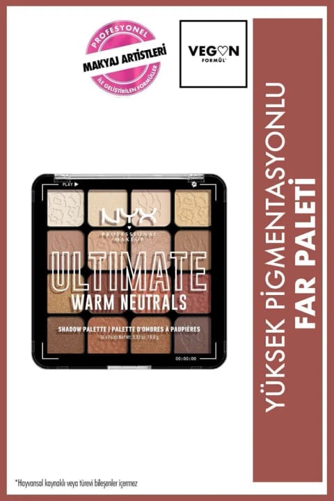 NYX Professional Makeup پالت سایه چشم Ultimate Shadow Pallette Warm Neutrals