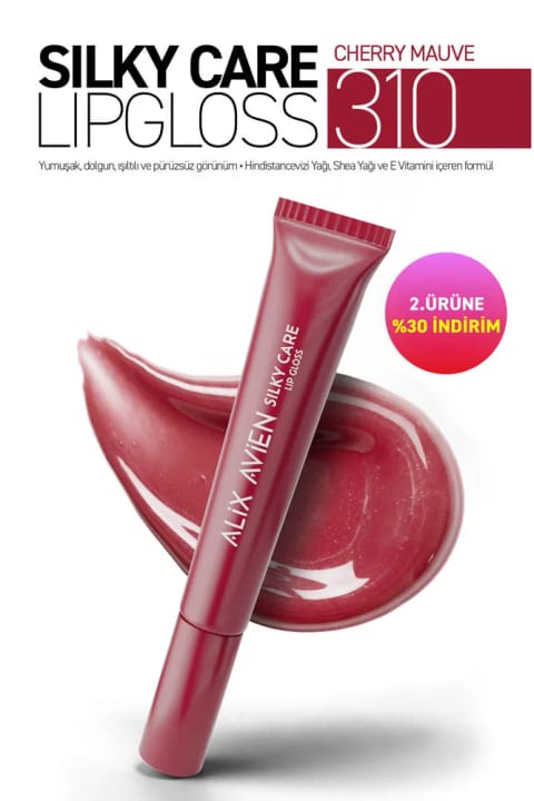 Alix Avien براقکننده لب با اثر حجمدهی و مرطوبکنندگی - Silky Care — 310 Cherry Mauve