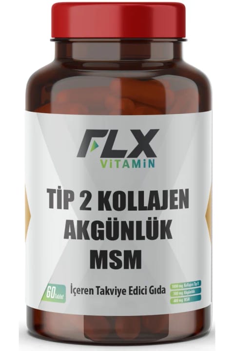 FLX کلاژن تیپ ۲، هیالورونیک اسید، MSM و بوسولیا سراتا ۶۰ عددی